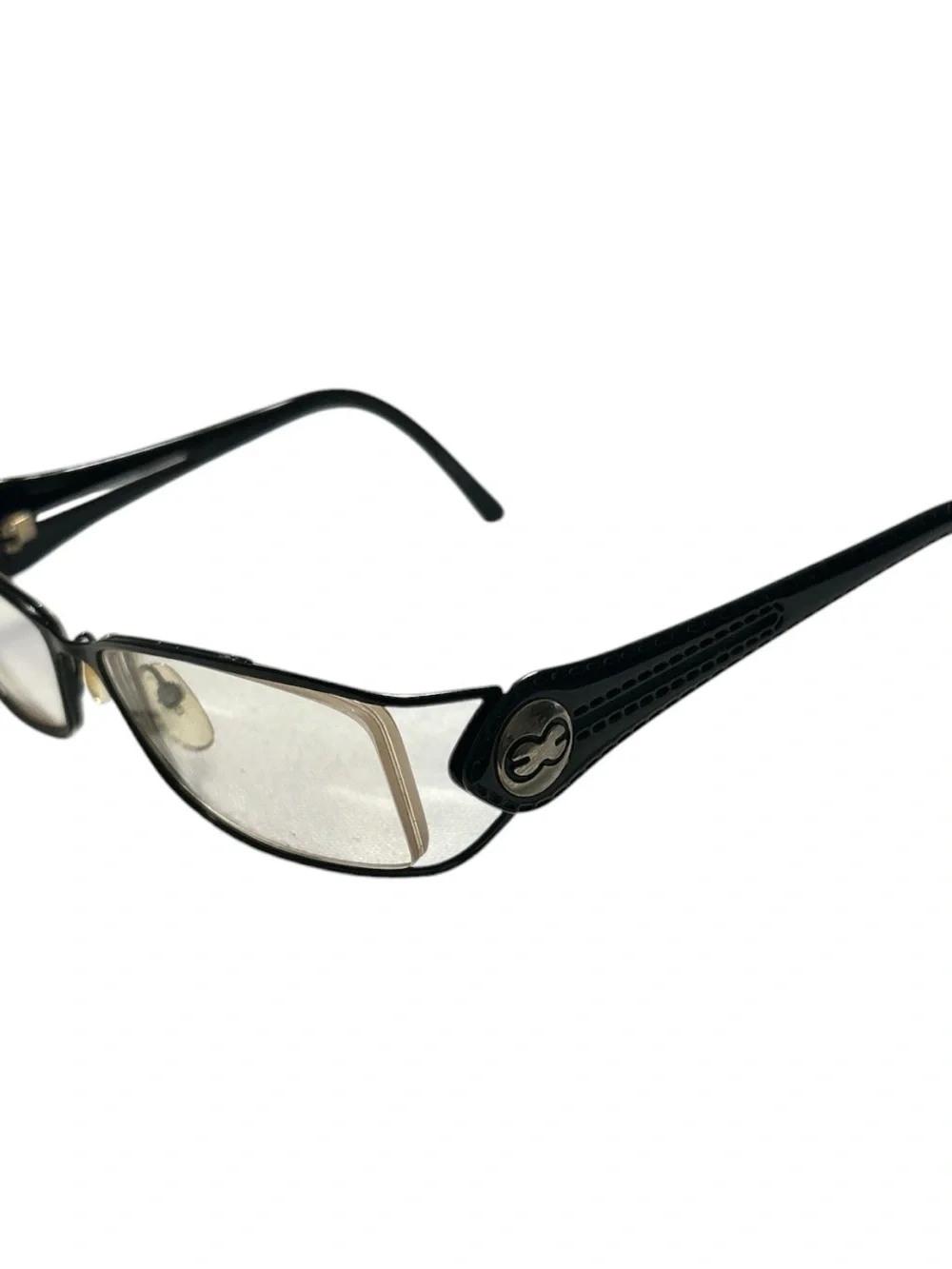 Escada Black Curved Eyeglass Temple Arm